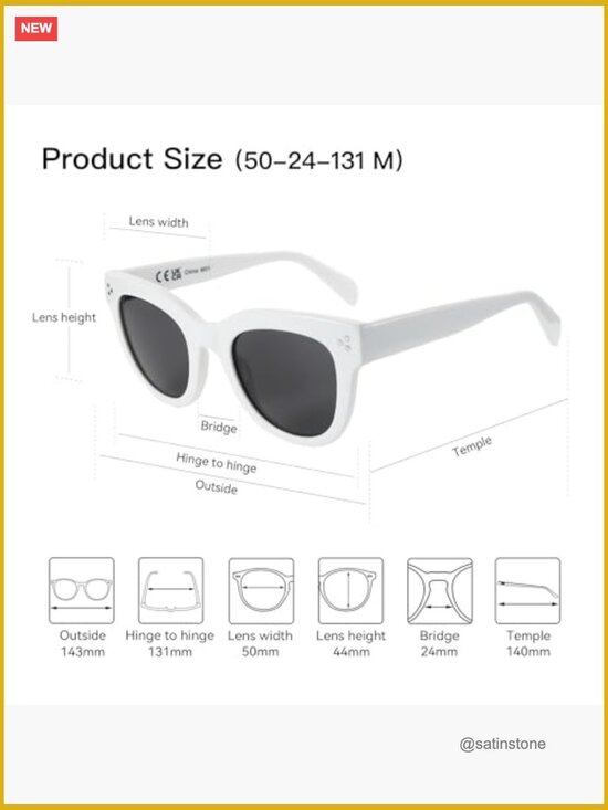 Polarized Round Sunglasses for Women UV400 Protection Acetate Frame main image 7
